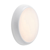 Saxby 95543 HeroPRO CCT Tri-Wattage 9W/14W/18W IP65 LED Round Bulkhead c/w Corridor 3000K/4000K/6000K - Gloss White