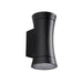 Saxby 95554 Camber 2lt Wall IP44 0W Textured black paint & clear glass 2 x 20W GU10 reflector (Required) - westbasedirect.com