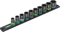 Wera 05005451001 9607 Magnetic rail B Impaktor 1, Socket rail with 10 Impaktor socket wrenches