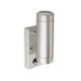 Saxby 97821 Odyssey PIR 2lt wall IP44 7W Brushed stainless steel & clear glass 2 x 7W LED GU10 (Required) - westbasedirect.com