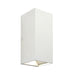 Saxby 97823 Glover CCT 2lt wall IP44 5.5W Matt white paint & clear glass 2 x 5.5W LED module (SMD 3030) CCT - westbasedirect.com
