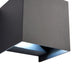 Saxby 97824 Glover CCT 2lt wall IP44 5.5W Matt black paint & clear glass 2 x 5.5W LED module (SMD 3030) CCT - westbasedirect.com