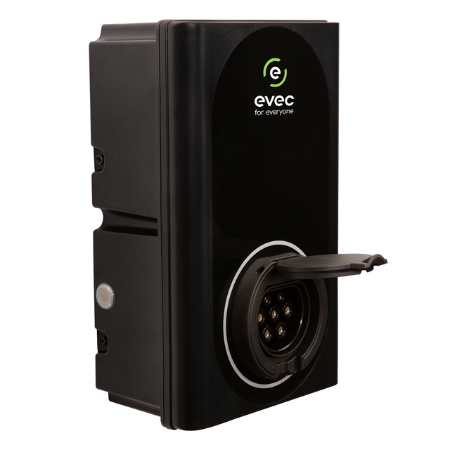 EVEC VEC02 Wall Mounted Smart EV Charger 22kW Three Phase Untethered Universal Socket Type 1 & Type 2 - westbasedirect.com