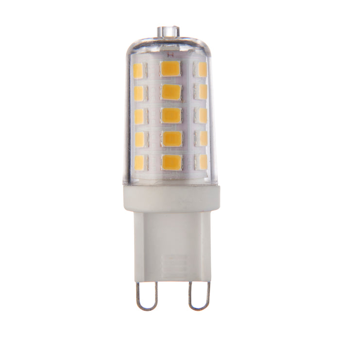 Saxby 98433 G9 LED SMD 320LM Dimmable 3.2W Clear & gloss white pc 3.2W LED G9 Cool White