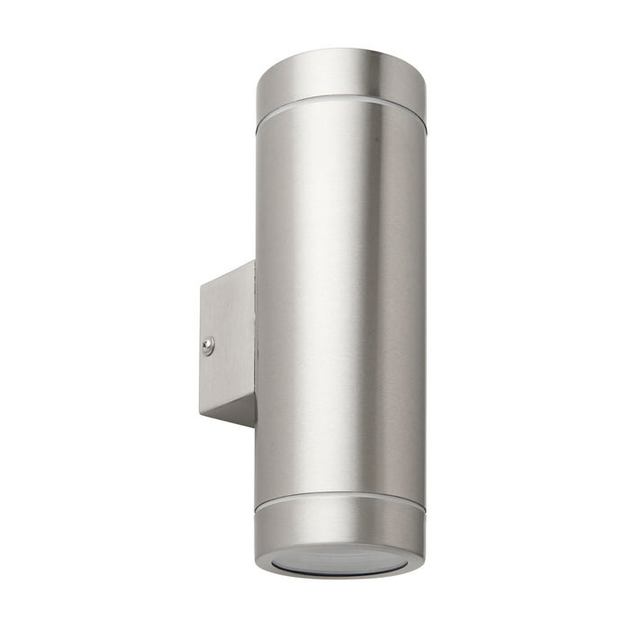 Saxby 98437 Palin XL IP44 7W Brushed stainless steel & clear glass 2 x 7W LED GU10 (Required) - westbasedirect.com
