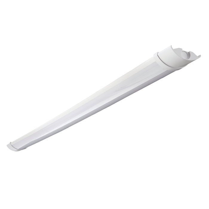 Saxby 99817 Reeve 2 4FT IP65 33W Opal & gloss white pc 33W LED module (SMD 2835) Daylight White - westbasedirect.com