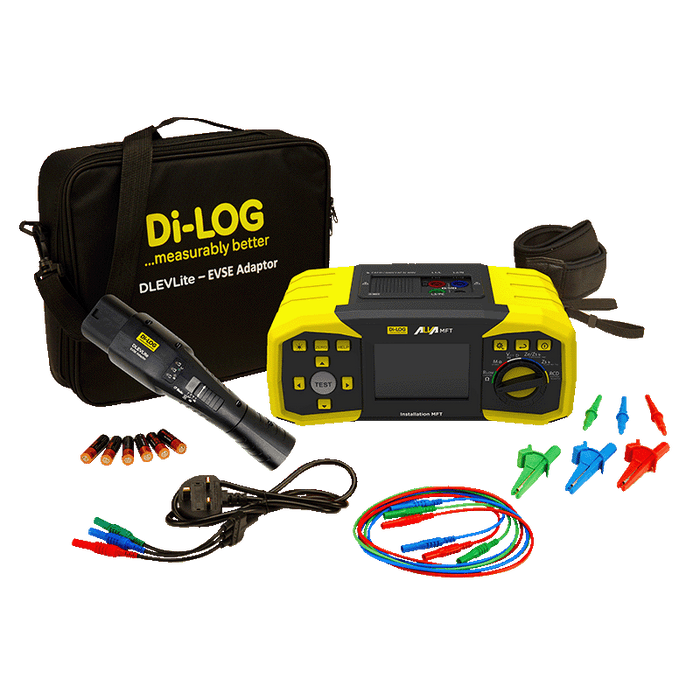 Di-LOG ALVA MFT EV Multifunction Installation Tester Kit with EVSE Adaptor Plug - westbasedirect.com