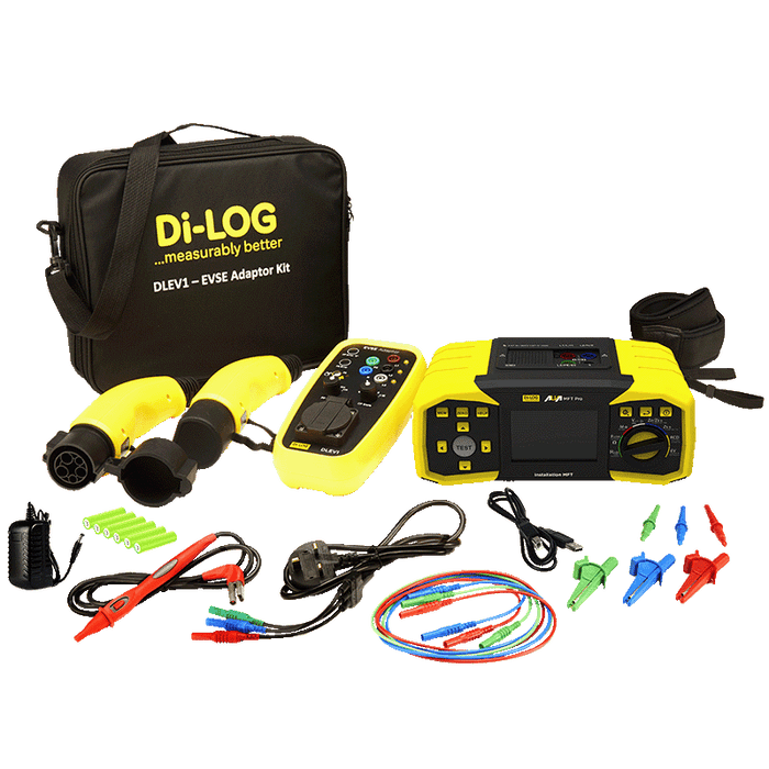 Di-LOG ALVA MFT Pro EV Multifunction Installation Tester Kit with EVSE Adaptor Plug - westbasedirect.com