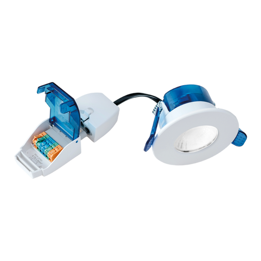 Aurora AU-R61W/CWS 3.5W/5.5W LED IP65 Fixed Dimmable Fire Rated Downlight FastRFix CRI90 White 2700K/3000K/4000K/5700K - westbasedirect.com