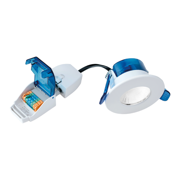 Aurora AU-R61W/CWS 3.5W/5.5W LED IP65 Fixed Dimmable Fire Rated Downlight FastRFix CRI90 White 2700K/3000K/4000K/5700K - westbasedirect.com