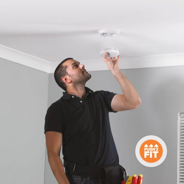 FireAngel SW1-PF-T Mains Powered Optical Smoke Alarm with Replaceable 9V Battery Back-up