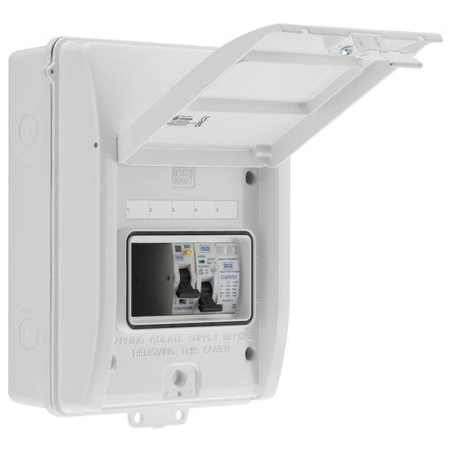 Sync Energy CFEV3AFAW IP65 Weatherproof White Metal EV Charger Circuit Protection with 40A 30mA Type A B Curve AFDD & Type 2 SPD - westbasedirect.com