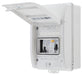 Sync Energy CFEV5AW 5 Module IP65 Weatherproof White Metal EV Charger Circuit Protection with 40A 30mA Type A RCD, 40A B Curve MCB & Type 2 SPD - westbasedirect.com