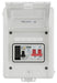 BG CFEV5RDAW 5 Module IP65 Weatherproof White Metal EV Charger Circuit Protection with 40A Type A DP RCBO, 100A Main Switch & Type 2 SPD - westbasedirect.com