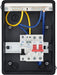 BG CFEV6 5 Module IP65 Weatherproof Grey Metal EV Charger Circuit Protection with 100A Main Switch, 40A B Curve MCB & Type 2 SPD - westbasedirect.com
