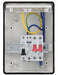 Sync Energy CFEV6W 5 Module IP65 Weatherproof White Metal EV Charger Circuit Protection with 100A Main Switch, 40A B Curve MCB & Type 2 SPD - westbasedirect.com