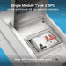 Sync Energy CFEV6W 5 Module IP65 Weatherproof White Metal EV Charger Circuit Protection with 100A Main Switch, 40A B Curve MCB & Type 2 SPD - westbasedirect.com