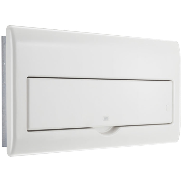 BG Fortress CFF22M20 22 Module 20 Way Unpopulated Fully Recessed Metal Consumer Unit with 100A Main Switch