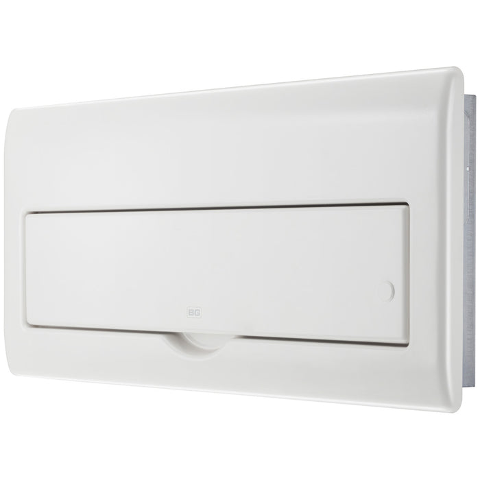 BG Fortress CFF22M20 22 Module 20 Way Unpopulated Fully Recessed Metal Consumer Unit with 100A Main Switch