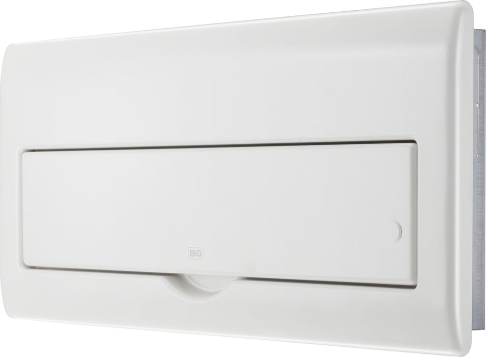 BG Fortress CFF22MS19 22 Module 19 Way Unpopulated Fully Recessed Metal Consumer Unit with 100A Main Switch & 1x SPD