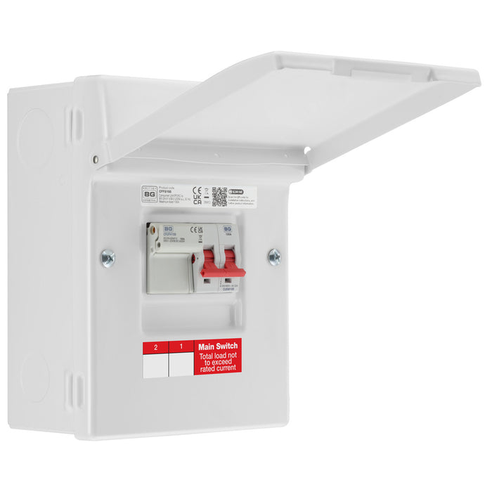 BG Fortress CFFS100 100A Switch Fuse Enclosure with 63A, 80A & 100A Cartridge Fuses