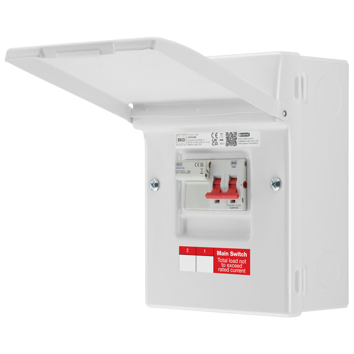 BG Fortress CFFS100 100A Switch Fuse Enclosure with 63A, 80A & 100A Cartridge Fuses