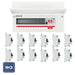 BG Fortress CFUSW12SPD 16 Module 12 Way 100A Main Switch Consumer Unit with T2 SPD + 8 RCBOs - westbasedirect.com