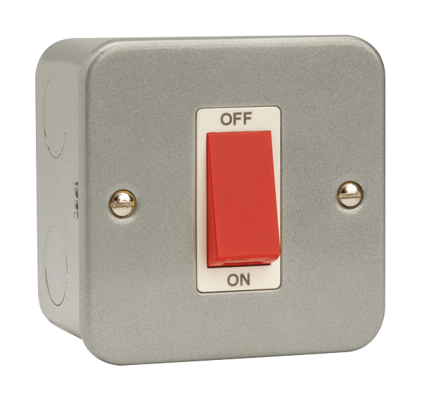 Click CL200 Metal Clad 45A 1 Gang DP Plate Switch — westbasedirect.com