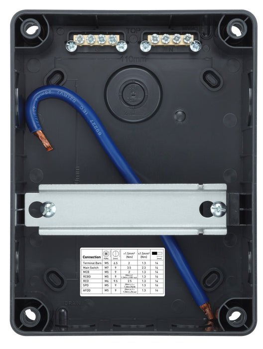 BG CP55G 5 Module IP66 Weatherproof Grey Plastic Empty Enclosure - westbasedirect.com
