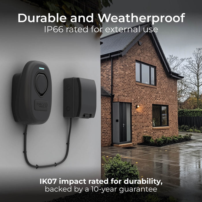 Sync Energy CP5RDPS3G 5 Module IP66 Weatherproof Grey Plastic EV Charger Circuit Protection with 40A 30mA Type A DP RCBO & Type 2 SPD - westbasedirect.com