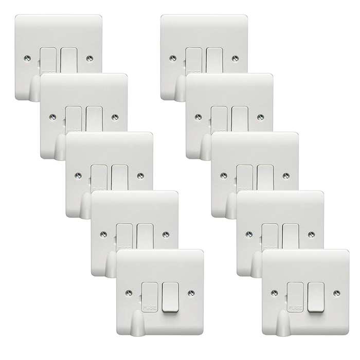 Crabtree CR1827F Instinct White Moulded 13A DP Switched Fused Connection Unit with Flex Outlet (10 Pack)