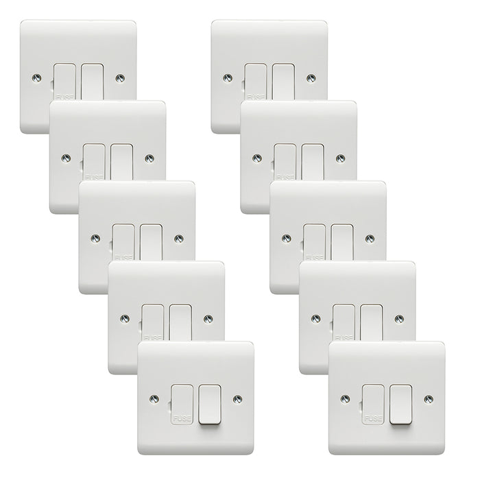 Crabtree CR1827 Instinct White Moulded 13A DP Switched Fused Connection Unit (10 Pack)