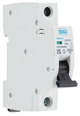 BG CUMC40 40A Single Pole 1 Module 6kA C Curve MCB - westbasedirect.com
