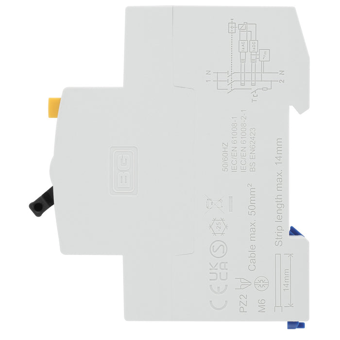 BG CUR6330BHP 63A Double Pole 2 Module 30mA Bi-Directional Type B RCD Heat Pump Specification - westbasedirect.com