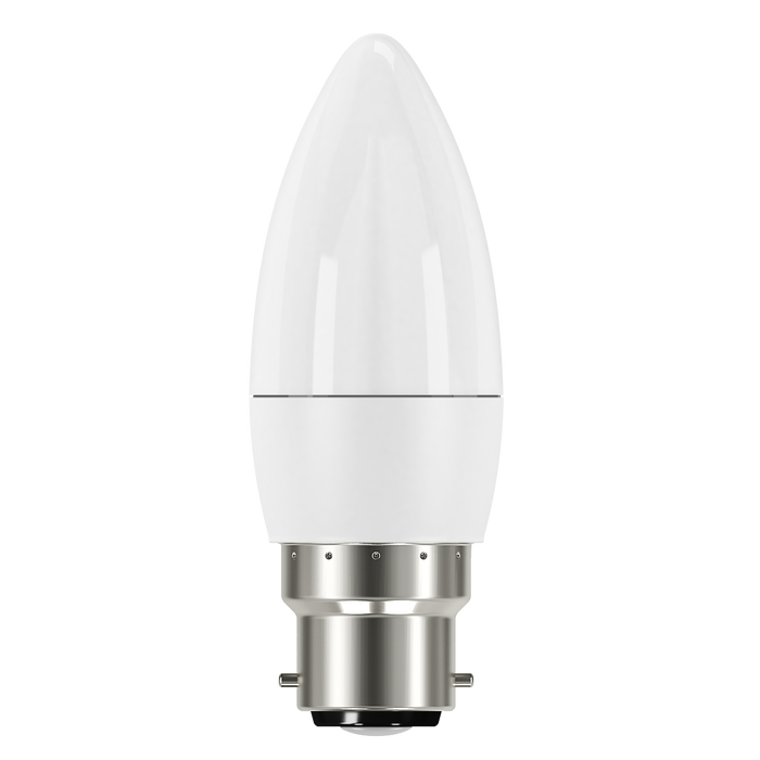 Eveready S15298 B22 BC Candle LED Bulb Opal 4.9W 470lm Daylight 6500K (2 Pack) - westbasedirect.com