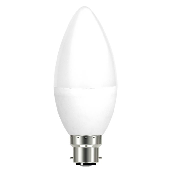 Eveready S14322 B22 BC Candle LED Bulb Opal 4.9W 470lm Cool White 4000K (5 Pack) - westbasedirect.com