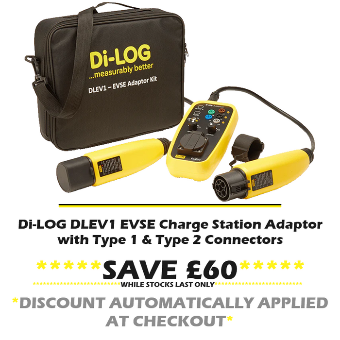 Di-LOG DLEV1 EVSE Charge Station Adaptor with Type 1 & Type 2 Connectors - westbasedirect.com