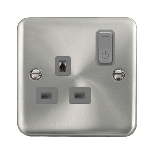 Click Deco Plus DPSC30535GY Ingot 13A 1G RF Smart Socket - Satin Chrom ...