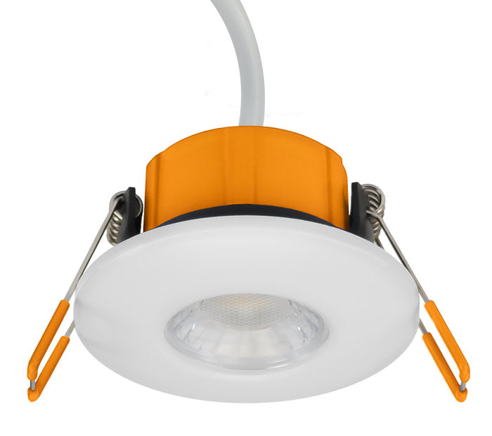 Quickwire QWDL_RIC Ricoman IP65 Fire-Rated Downlight Fitted with Quickwire Plug & Socket (Supplied with White Bezel as Standard)