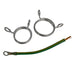 Wiska E-SPRING20 COMBI M20 Brass Nickel Plated Earth Spring c/w Earth Lead & Screws (5 Pack) - westbasedirect.com