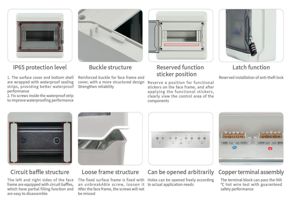 Deligo EBW12 IP65 12 Modular Weatherproof Enclosure 203 x 296 x 120mm - westbasedirect.com