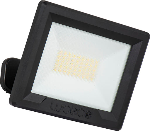 Luceco EFLD30B40-06 30W Essence Security Non-PIR Floodlight with Ball Joint 1m Cable - Black - westbasedirect.com