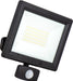 Luceco EFLD50B40P-06 50W Essence Security PIR Floodlight with Ball Joint 1m Cable - Dusk-Till-Dawn Override PIR - Black - westbasedirect.com
