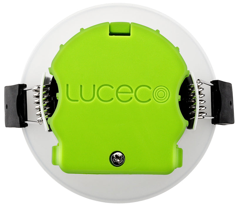 Luceco EFT60W40/6 FType Fixed 6W Cool White 4000K IP65 Dimmable Fire Rated Downlight - White (6 Pack) - westbasedirect.com