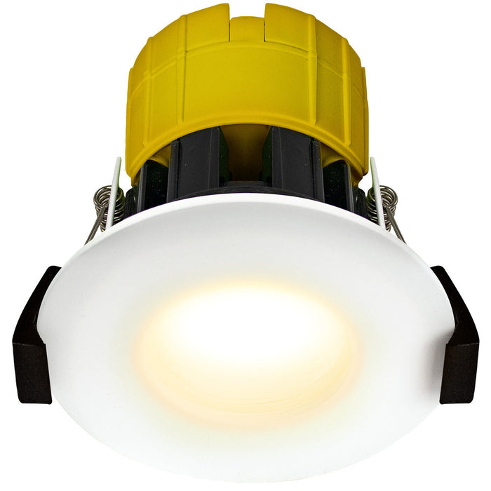 Luceco EFTD2W FType Dim2Warm 6W IP65 Fire Rated Downlight - White (10 Pack) - westbasedirect.com