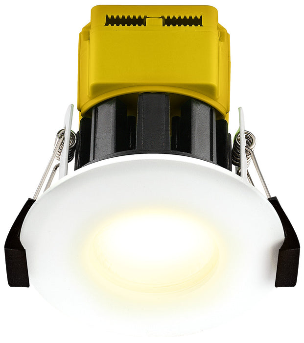 Luceco EFTD2W FType Dim2Warm 6W IP65 Fire Rated Downlight - White - westbasedirect.com