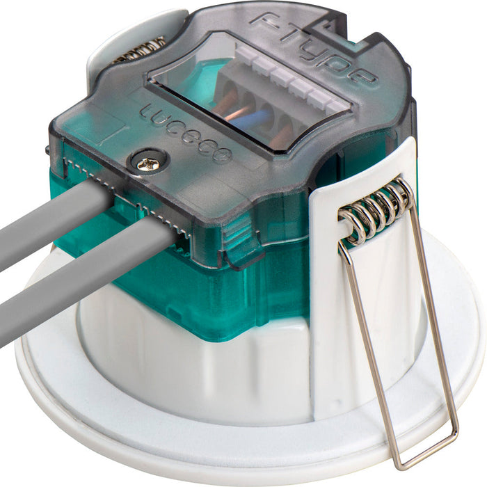 Luceco EFTF5W30 FType Essence 5W 515lm 3000K Dimmable IP65 White Bezel -  Flat (10 Pack)