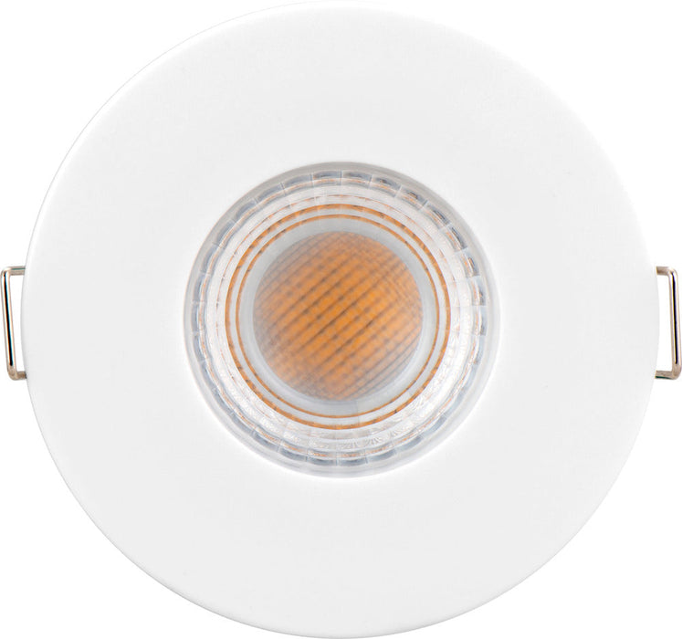 Luceco EFTF5W40 FType Essence 5W 550lm 4000K Dimmable IP65 White Bezel - Flat (6 Pack)