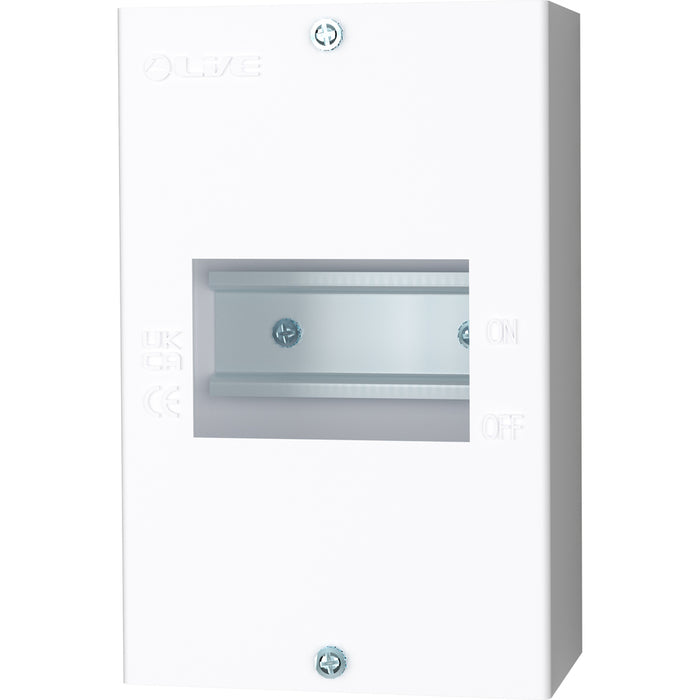LIVE Electrical EMCU4 4 Way IP20 Metal Modular Enclosure without Lid - westbasedirect.com
