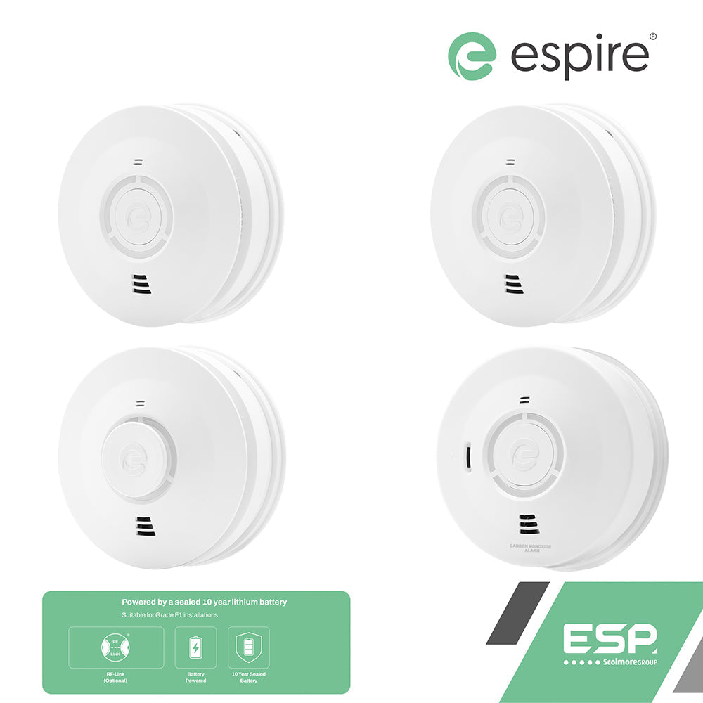ESP Espire Battery Smoke & Heat Detector Kits